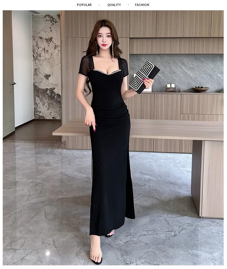 New Waist Fashion Sexy Dress, High-end Sense, Body Covering, Slim Work Clothes, Backless Long Skirt