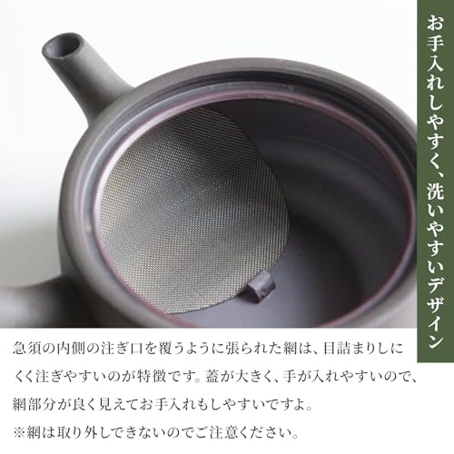 Kamoshika Douguten Teapot and Teacup Set (Tea Time - 100ml Teapot Set) Tea Set, Cafe-Style, Modern Japanese Tableware, Perfect for Guests and Guests,