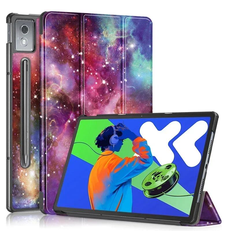 Custodia per Lenovo Idea Tab Pro da 12,7 pollici, pieghevole a tre ante, magnetica, in pelle, con supporto, Cover rigida Smart per Lenovo Idea Tab Pro 2025 Tb373fu