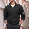 Grabbing Fleece Jacket Men's Warm Stand-up Collar Pullover Chevron Zip Sweater Jacket Moisture Wicking Comfortable Fit Skin-friendly Breathable Tops