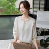 2026 Summer Chinese Style Seven-Point Sleeve Top for Middle-Aged Women - Elegant Mother's Day Fashion