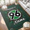 Custom Name Personalized Hannover 96 Football Print Carpet, Versatile Home Decor Rug, for Playroom, Apartment, Balcony, Entryway, Hallway Gift
