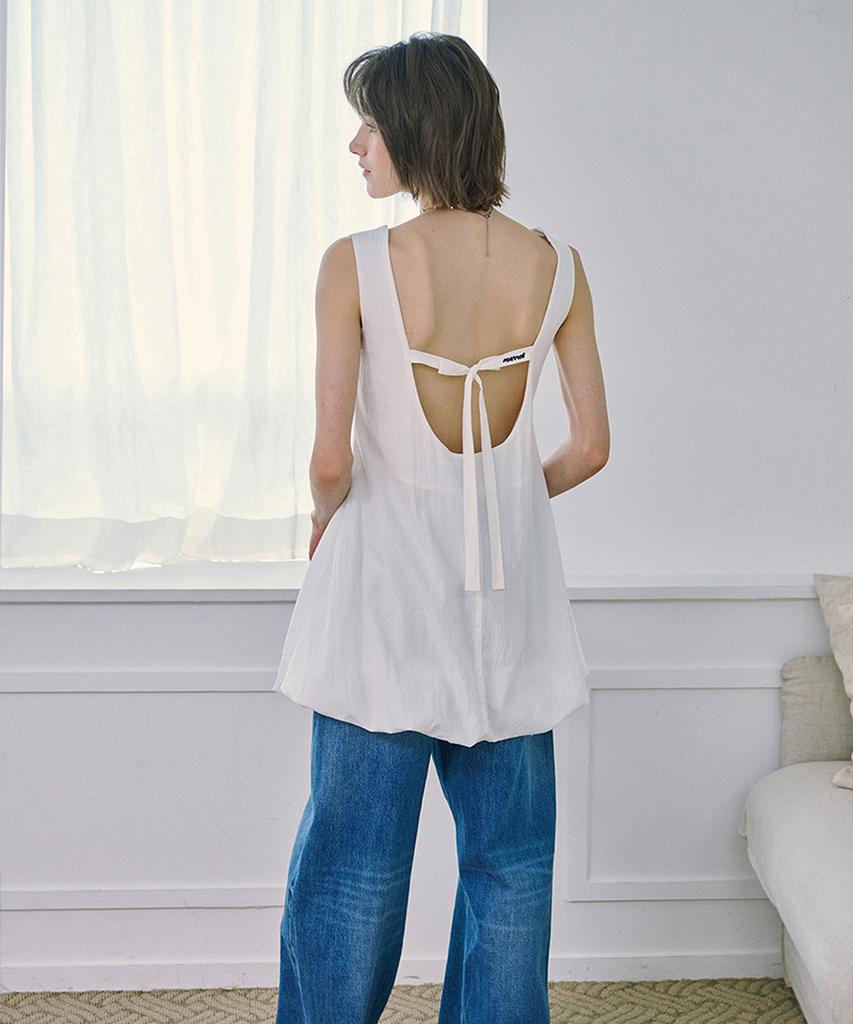 Marot Balloon Mini Dress_White