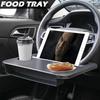 3-In-1 Steering Wheel Tray Table With Seat Gap Filler Organizer,| Car Food Tray For Driver,| Car Desk For Laptop & Eating - Work Road Trip Essentials