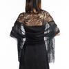 Nová výšivka Krajka Šála Šála Květinový Trojúhelníkový Závoj Šála Pro Ženy Párty Šátek Svatební Poncho Stoles Dámské Zábaly na čelenku