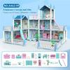 Doll House for Girls with Lights Floors Rooms Doll House Playset Sets of Furniture Accessories Toddler Toy House Princess Gift