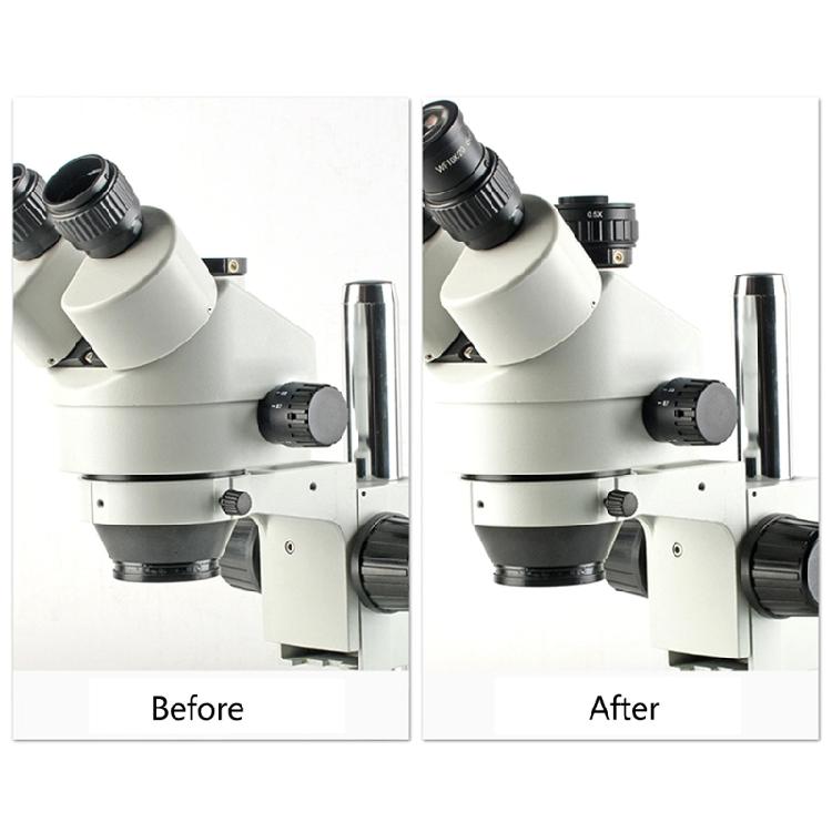 C-Mount Adapter Lens Microscope Adapter Trinocular Stereo Microscope 0.35X/0.5X