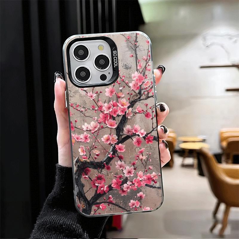 Cherry Blossom Sakura Fashion Shockproof Phone Case for iPhone 17 Air 16 16E 15 Pro Max 14 Plus 13 Mini 12 Back Cover Anti Fall