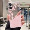 Letter Case For OPPO A3 5G 4G Funda OPPO A3X 4G 5G Fashion Flower Back Cover Transparent Soft Silicone TPU Clear Phone Casing