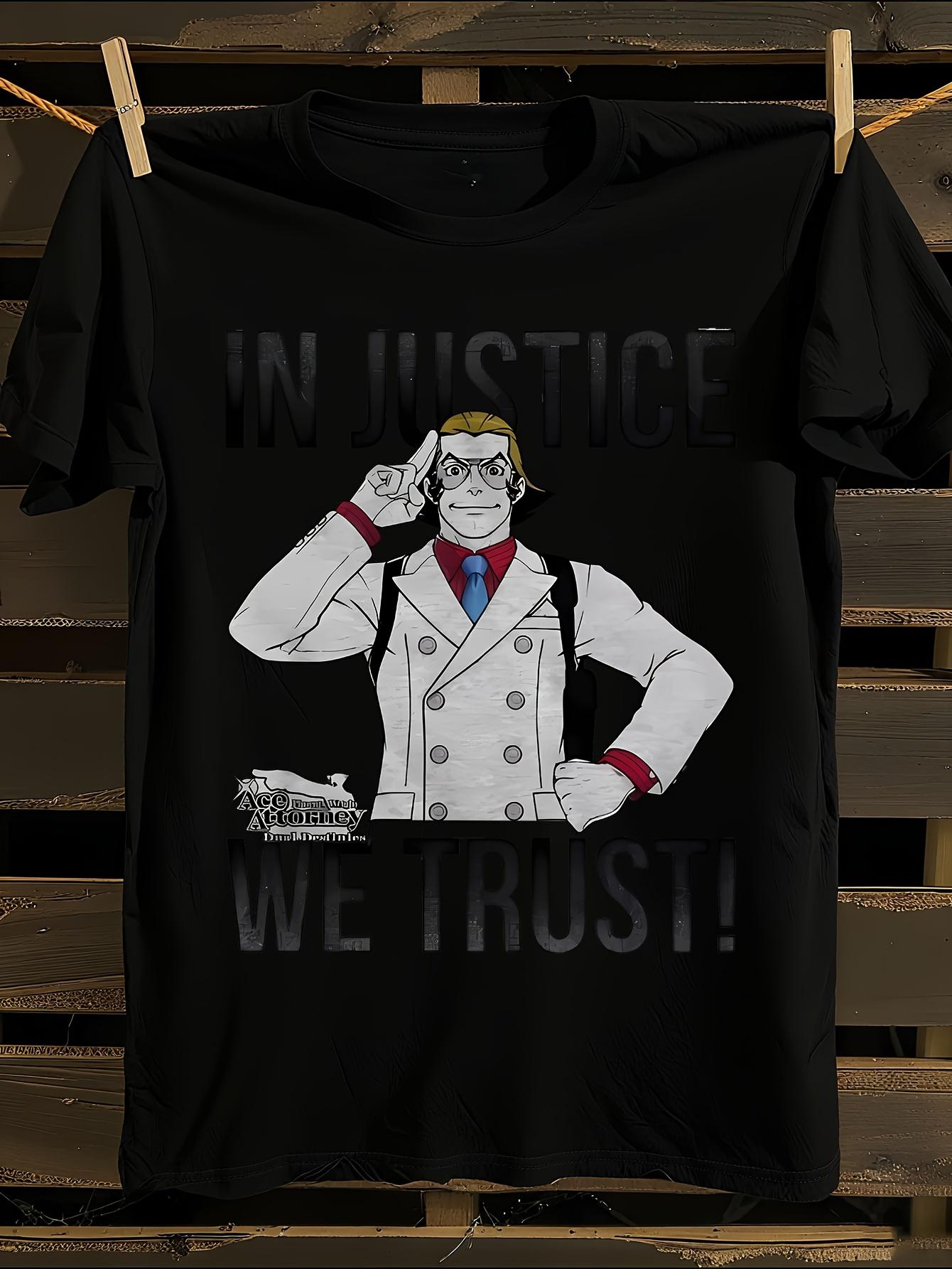 Ace Attorney In Justice We Trust Logo T-Shirt XXL