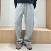 Autumn and Winter New Straight Sweatpants Trendy Sports Solid Color Versatile Comfortable Fleece Pants Men's Loose Casual Pants