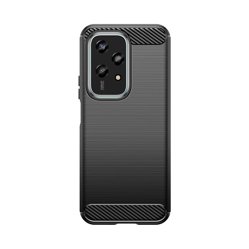 

For Huawei Honor 200 Lite Case Cover Honor 200 Lite Capas New Shockproof Armor Bumper Soft TPU Carbon Fiber Cover Honor 200 Lite Honor 200 Lite чёрный