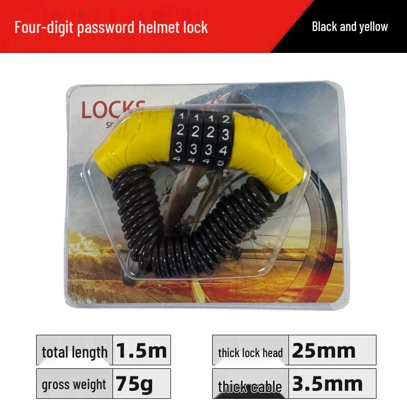 Universal Electric Vehicle Helmet Lock with Key Hook for Motorcycle Safety