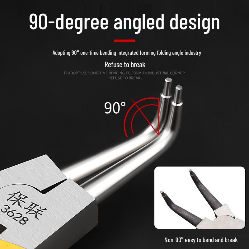 7-Inch Multifunctional Snap Ring Pliers for Internal & External Use - Professional Circlip, Retaining, Expanding, and Spring Pliers