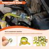 100pcs Hose Clamp Assortment Kit Heavy Duty Stainless Steel with Case for Engine Repair Boat Plumbing Lawn Mower Maintenance