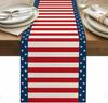 Independence Day USA Flag Star Red Stripe Table Runner Party Decor Washable Kitchen Dinning Table Runner Home Tables Decor