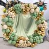 112PCS Green Balloon Garland Arch Retro Olive Green Balloon Set Chain Glue Latex For Wedding Birthday Party Background Decor