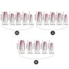 30Pcs Fake Nails French Style Gradient Cat Eyes Press On Full Cover Artificial Three Sizes Available False Nails Nail Enthusias