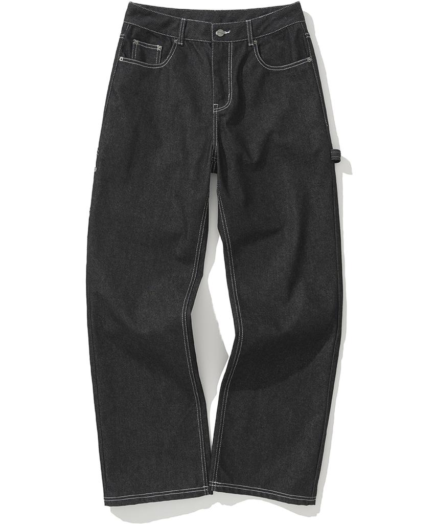 NOT4NERD Carpenter Flare Fit Denim Pants - Black
