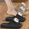 Men's Korean-Style Thick-Soled Slippers: Fashionable, Versatile, Comfortable, Non-Slip, Casual Home Slippers for Summer.