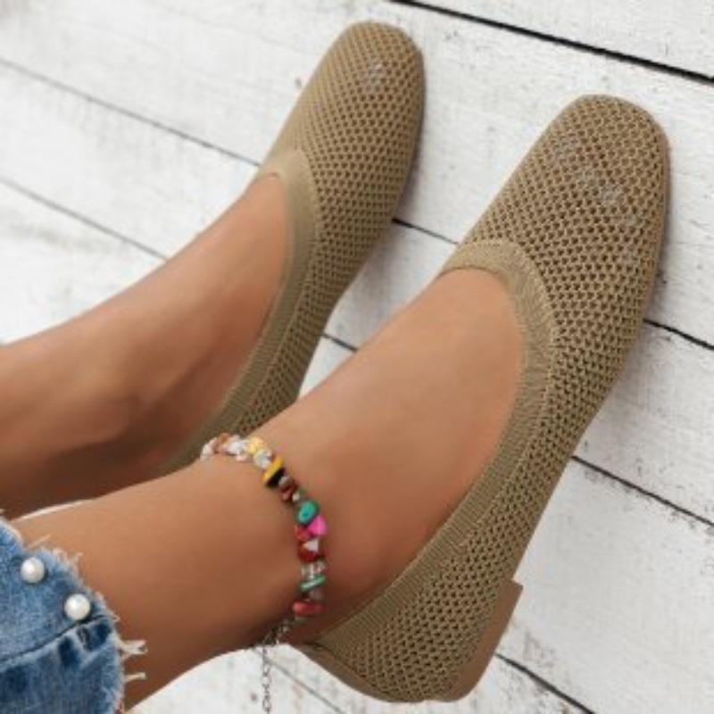 

Large-sized, Shallow-mouthed, Square-toed Casual Single Shoes for Women, Breathable and One-foot 36 хакі