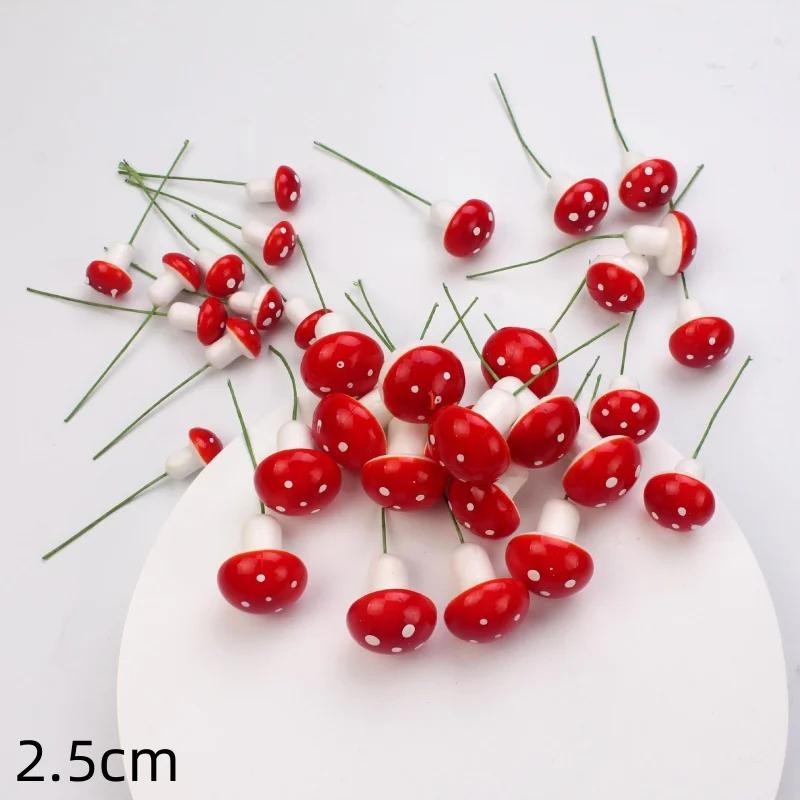 Artificial Mini Mushroom DIY Craft Garden Ornament Artificial Foam Potted Plants Decor Red Mushroom Micro Landscape Pots Decor