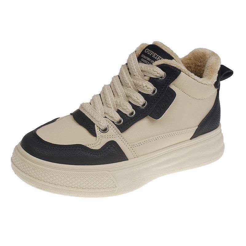 

2025 winter new casual sports board shoes women s ins fleece thickened heightening non-slip panda shoes fashionable and versatile 40