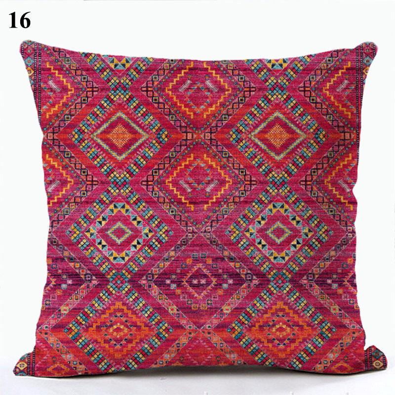Bohemian Throw Pillows Case Brown Cushions Decorative Linen Comfortable Cover Cushion Geometric Cushion Cover Home Pillowcase
