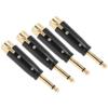 4Pcs XLR Adapter Audio Converter Metal 6.35mm Single Track Male to Female LZ1167G