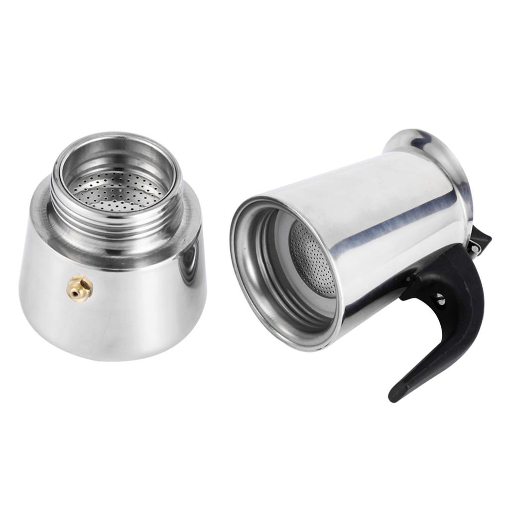 100ml 200ml 300ml 450ml Stainless Steel Moka Pot Coffee Maker Stove Home Office Use