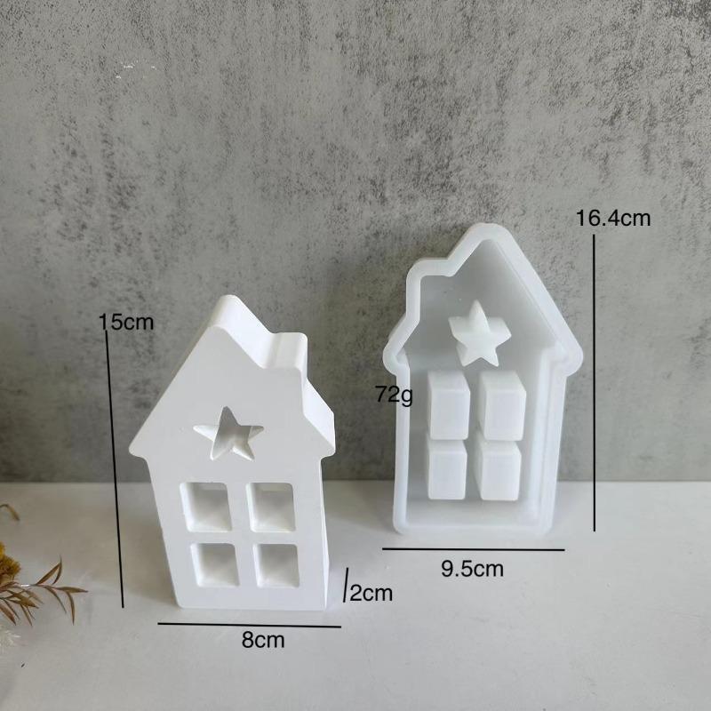 Heart House Star House Silicone Molds Light Heart Concrete Moulds Casting Mold Houses Decoration for Home Resin Mold Casting Mould