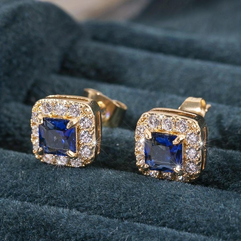 Geometric elegant square earrings for women's wedding engagement party jewelry accessories