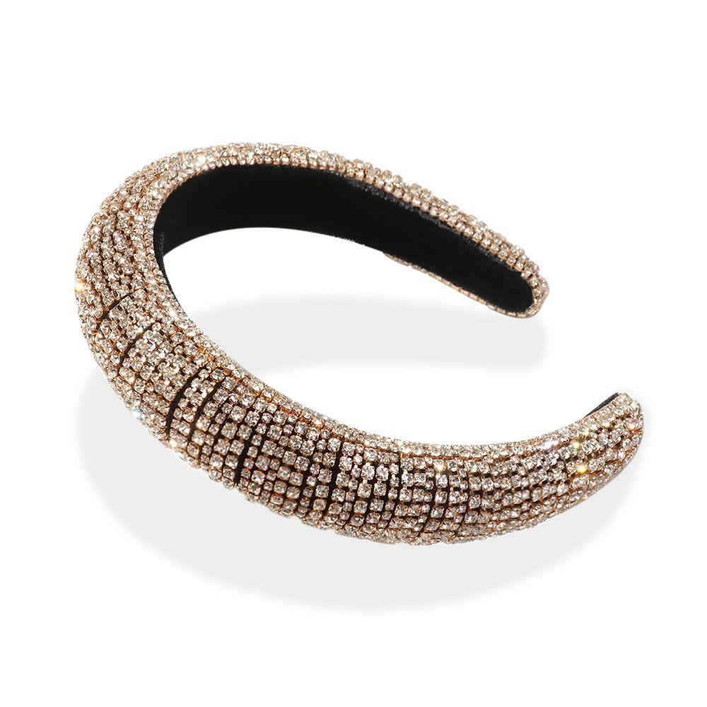 Hair Hoop Headband Luxury Wedding Headdress Full Crystal Rhinestone Pearl Haiband Baroque Tiara