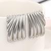 European & American Cold Style Metal Stud Earrings: Retro, High-End, Smooth Design with Personality Ear Cuffs