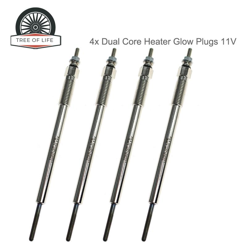 4x 11V Dual Core Heater Glow Plugs For TOYOTA AURIS E15 2.0 2.2 D 2007-2012 RAV III IV 2006+ 19850-26022 19850-0R022 1985026010