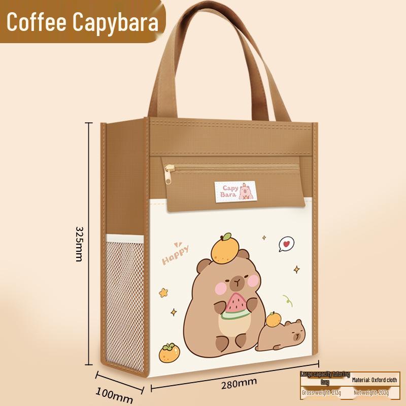 

Прозрачная сумка-тоут с молнией с капибарой для студентов