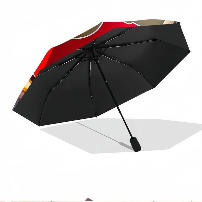 Football team.C Print Automatic Open Close Umbrella, Portable Foldable Umbrella, for Outdoor Commute Camping Trip, Ideal Birthday Gift