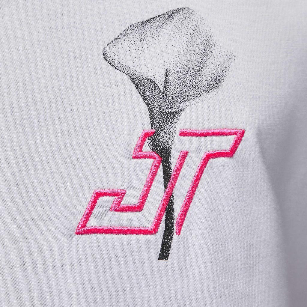 Jordan Floral Print Casual Crew Neck T-Shirt With Raglan Sleeves Men Tops White HF1180-100