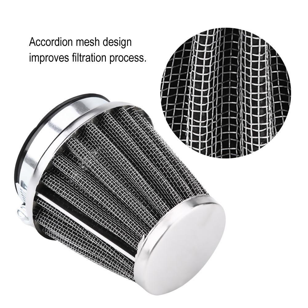 Qiilu Power Filter Air Intake Filter for Honda Kawasaki Yamaha (48MM)