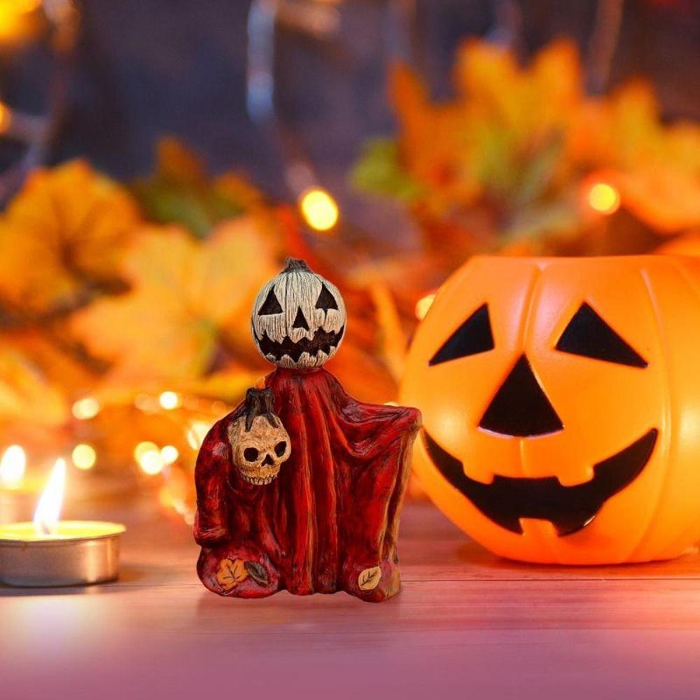

Halloween Car Interior Accessories Resin Crafts Table Decor Pumpkin Head Ornament Home Decoration