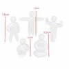 3/8Pcs 3D Printed Human Figurine Ornament Diy Paintable Mini Human Figure Statue Model For Desk Decorative Display Toys