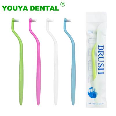 5pz Spazzolino Ortodontico Spazzolino Interdentale Monofilamento Setole Morbide Testa Piatta Spazzolino da Denti Pulizia Denti Strumenti per l'Igiene Orale Nuovo