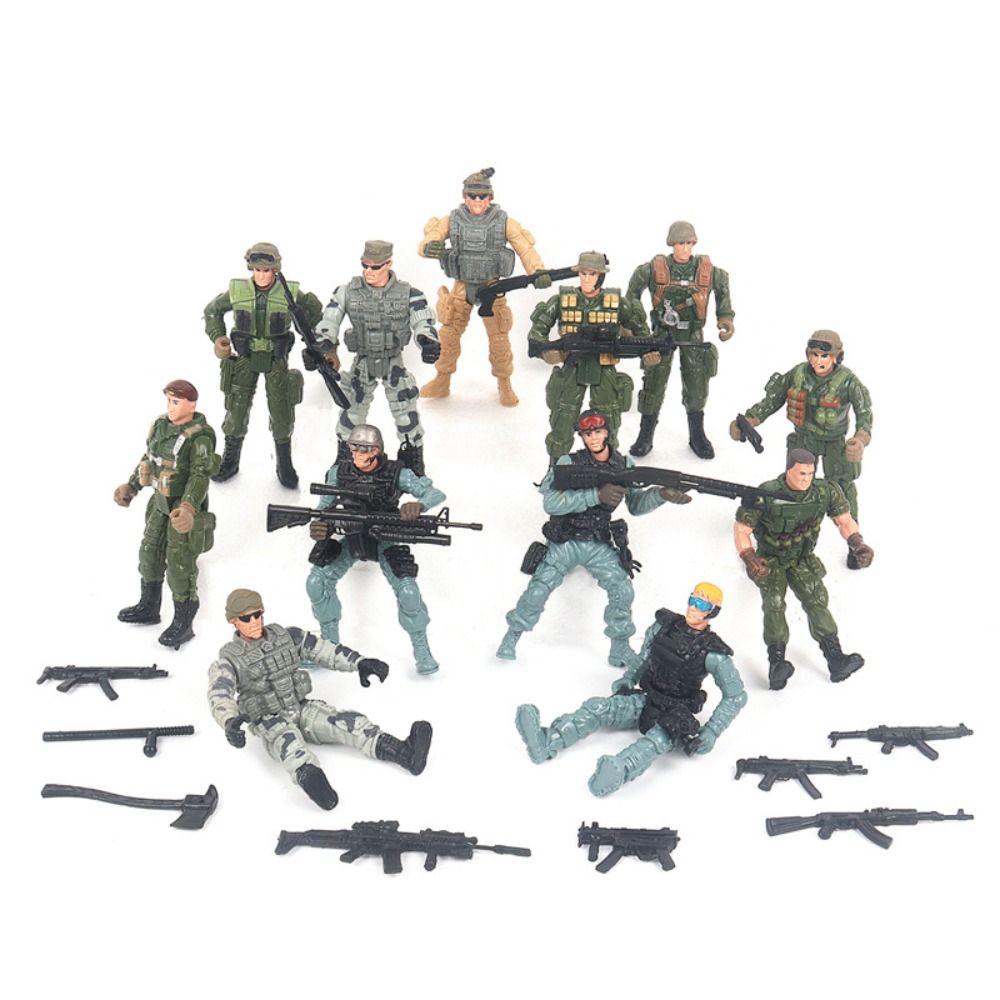 

Playset Heroic Model Simulation Action Figure Plastic Movable Joint Doll Collection Toy Style A