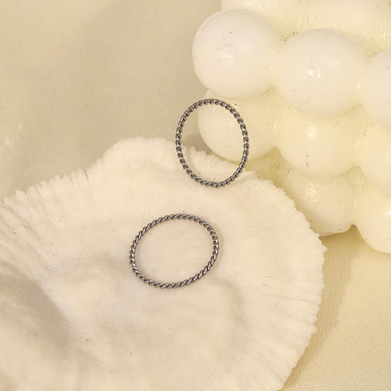 Plain Ring Twist Ring 316 Material Non-Fading Ring Fashion Trend Tail Ring Jewelry