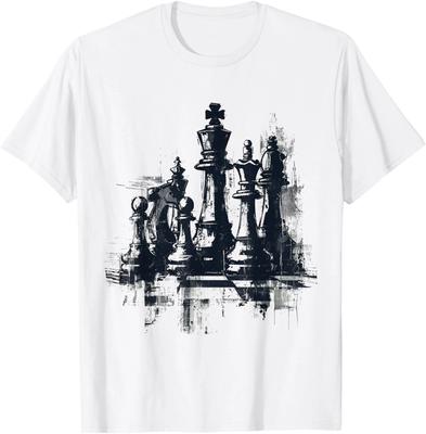Chess Illustration Abstract Drawing Graphic Art Chess T-Shirt