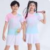 Badminton Shirts Shorts Set Quick Dry Breathable Kids Training Competition Table Tennis Sportswear Custom
