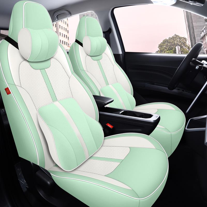 Universal Neta V Perforated Leather Car Seat Cushion, All-Season, Fully Enclosed, Custom Fit