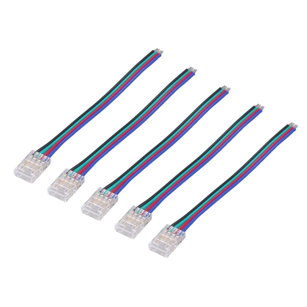 10pcs 10mm LED Strip Connectors Transparent Wire to Strip Connectors  Office Decoration