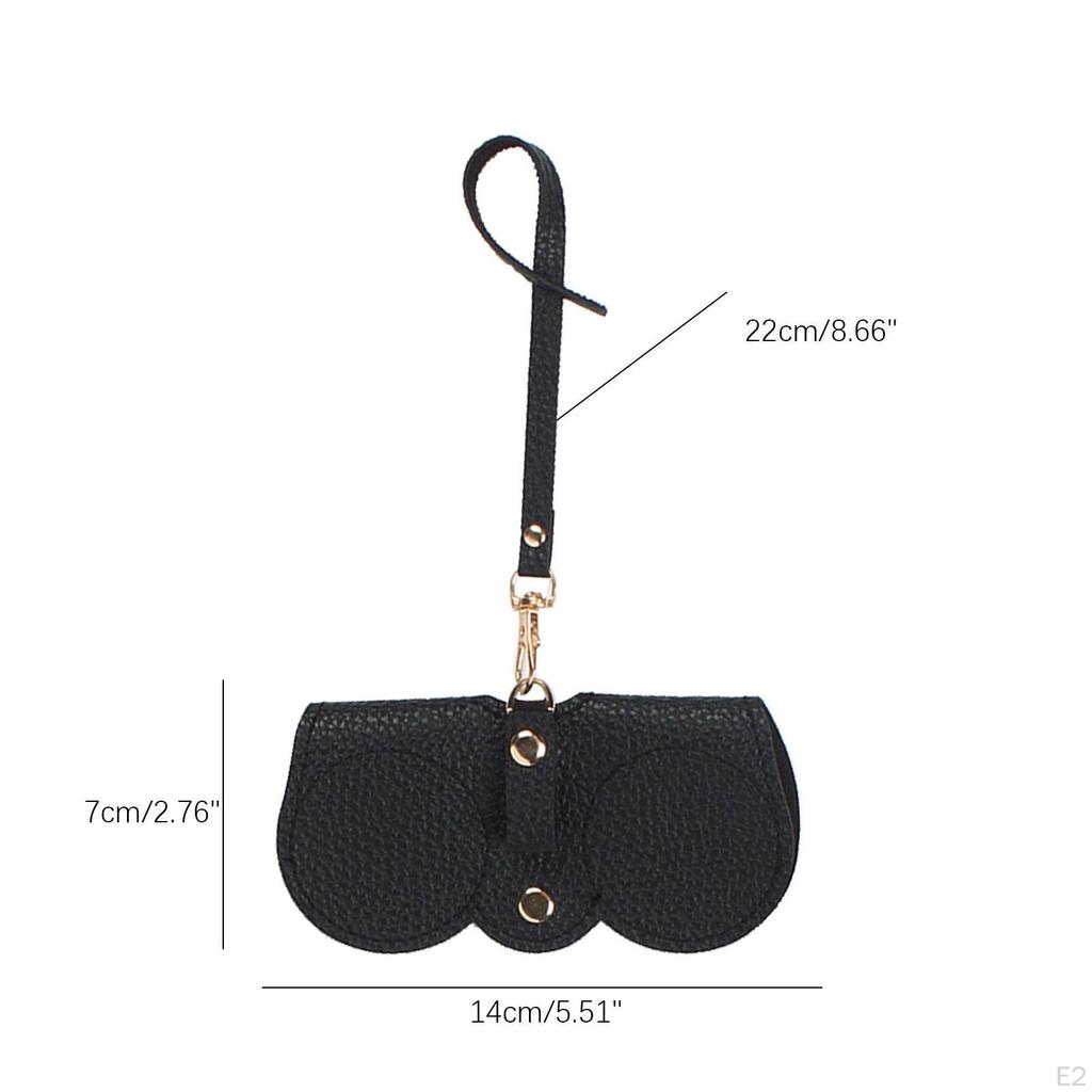 Sunglasses Bag Case Eyeglasses Storage Box with Detachable Handle Strap Fashionable Reading of