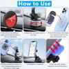 New Car Phone Holder Snap on Multifunctional Holder with 360 degree Rotation Dual Spring Band Hidden Parking Number Plate
